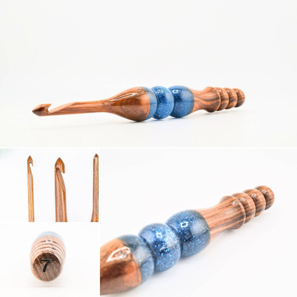 Sparkle Rosewood Crochet Hook — Choose Your Size