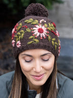 Olivia Wool Knit Embroidered Hat — Select Your Color