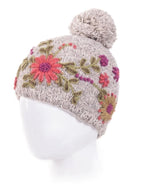 Olivia Wool Knit Embroidered Hat — Select Your Color