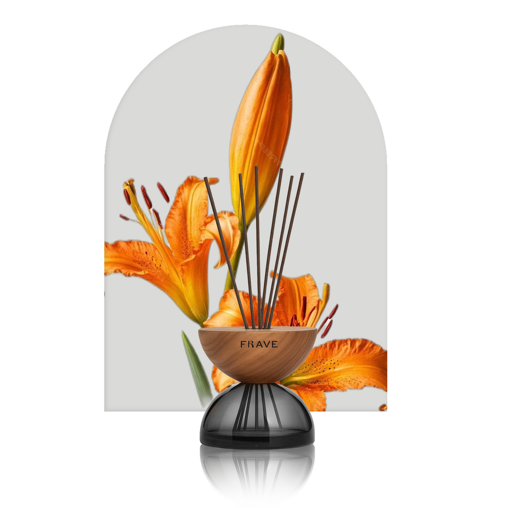 Breath Wood Smoked Glass Reed Diffuser with Aroma Oil