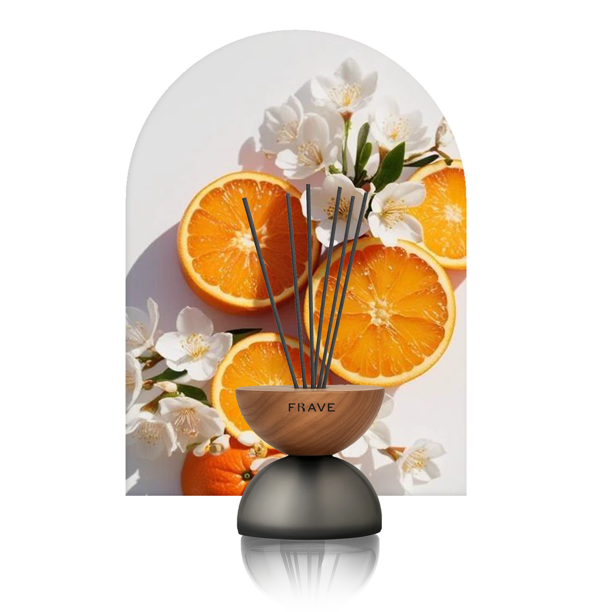 Breath Wood Frosted Glass Reed Diffuser with Aroma Oil