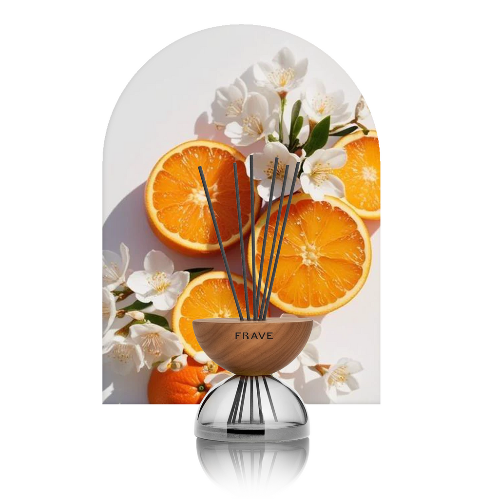 Breath Wood Transparent Glass Reed Diffuser with Aroma Oil