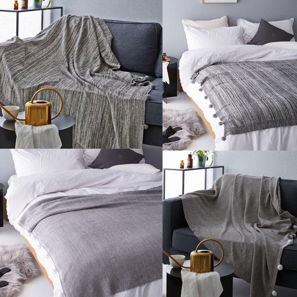 Casablanca Pom Pom Throw Blanket — Select Your Color