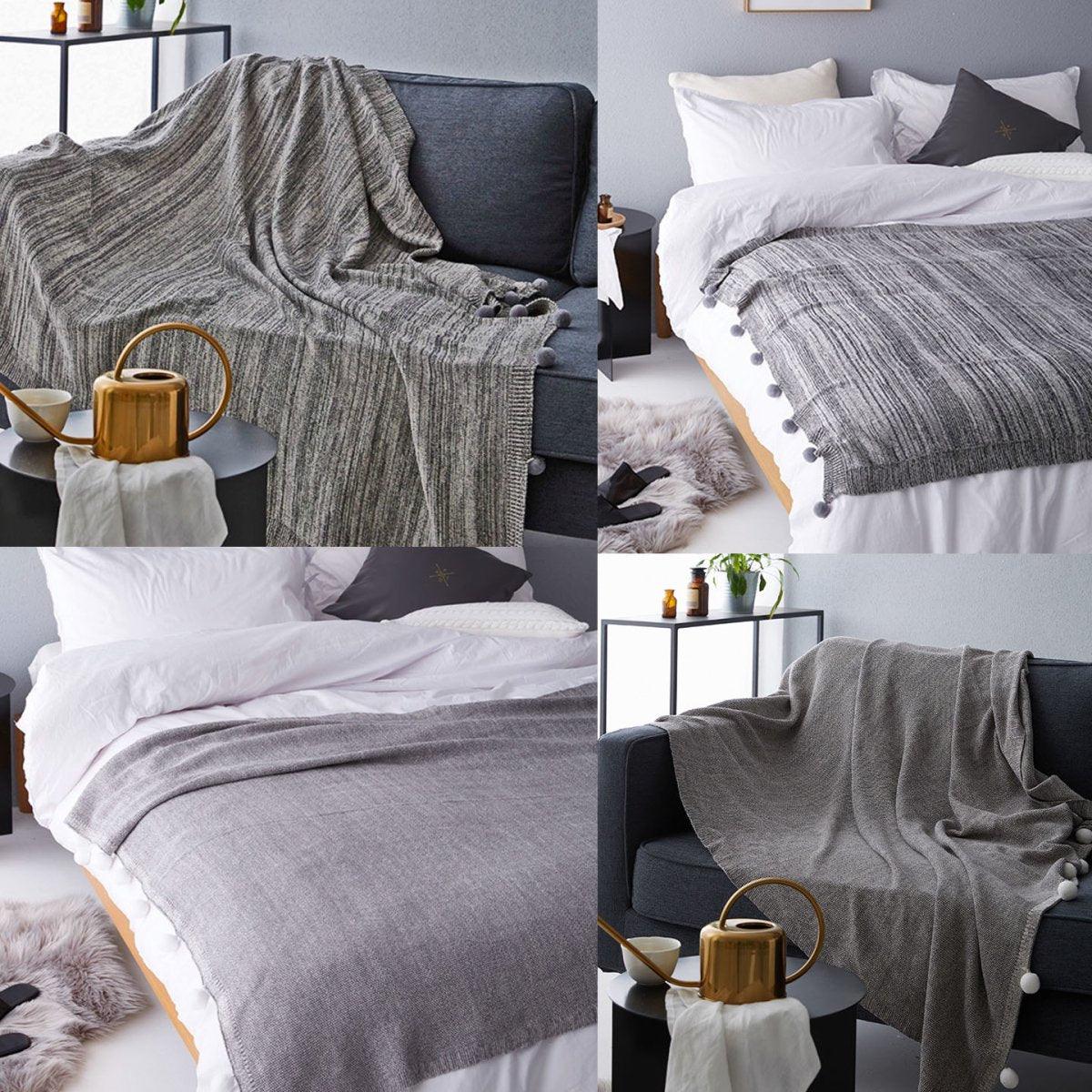 Casablanca Pom Pom Throw Blanket — Select Your Color