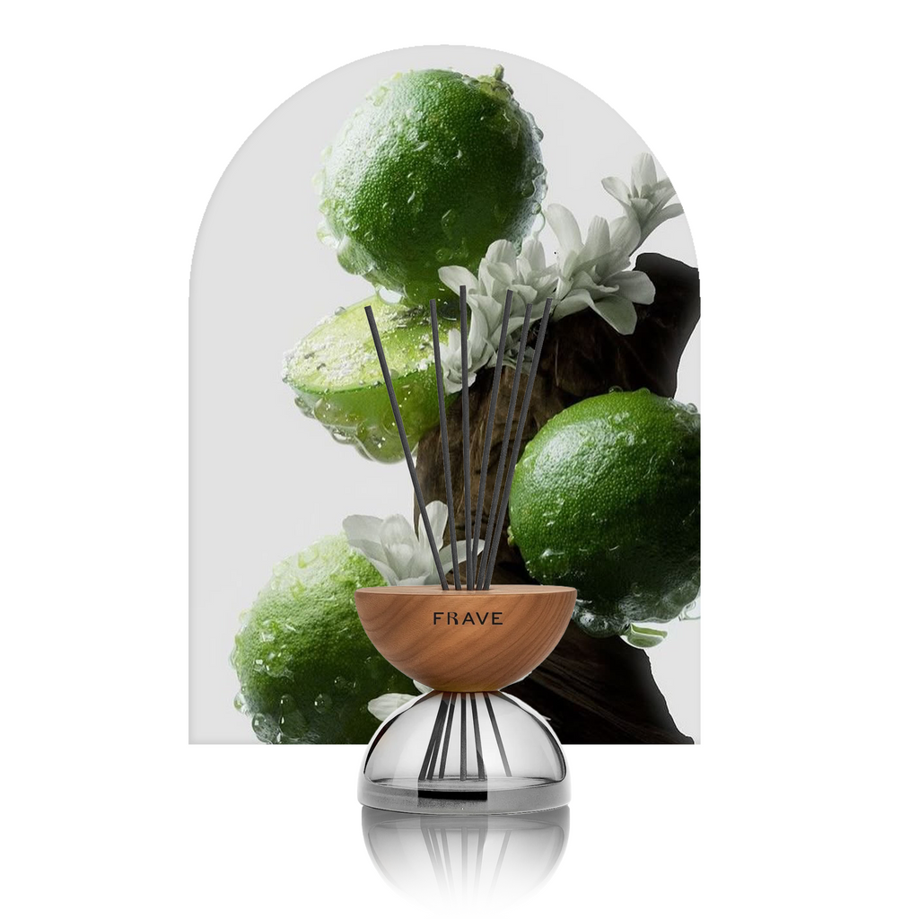 Breath Wood Transparent Glass Reed Diffuser with Aroma Oil