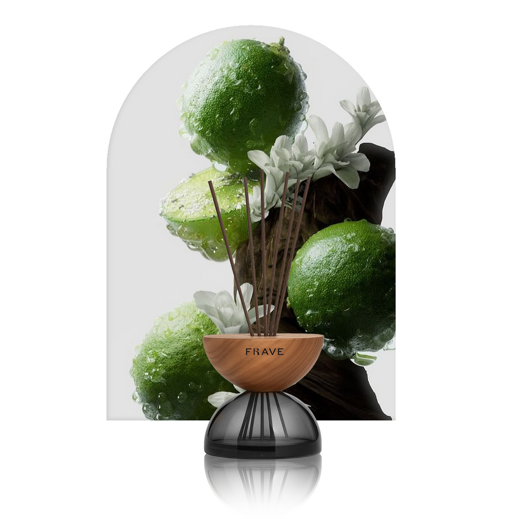 Breath Wood Smoked Glass Reed Diffuser with Aroma Oil