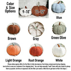 Handmade Plush Cotton Filled Blair Pumpkin — Select Your Color and Size