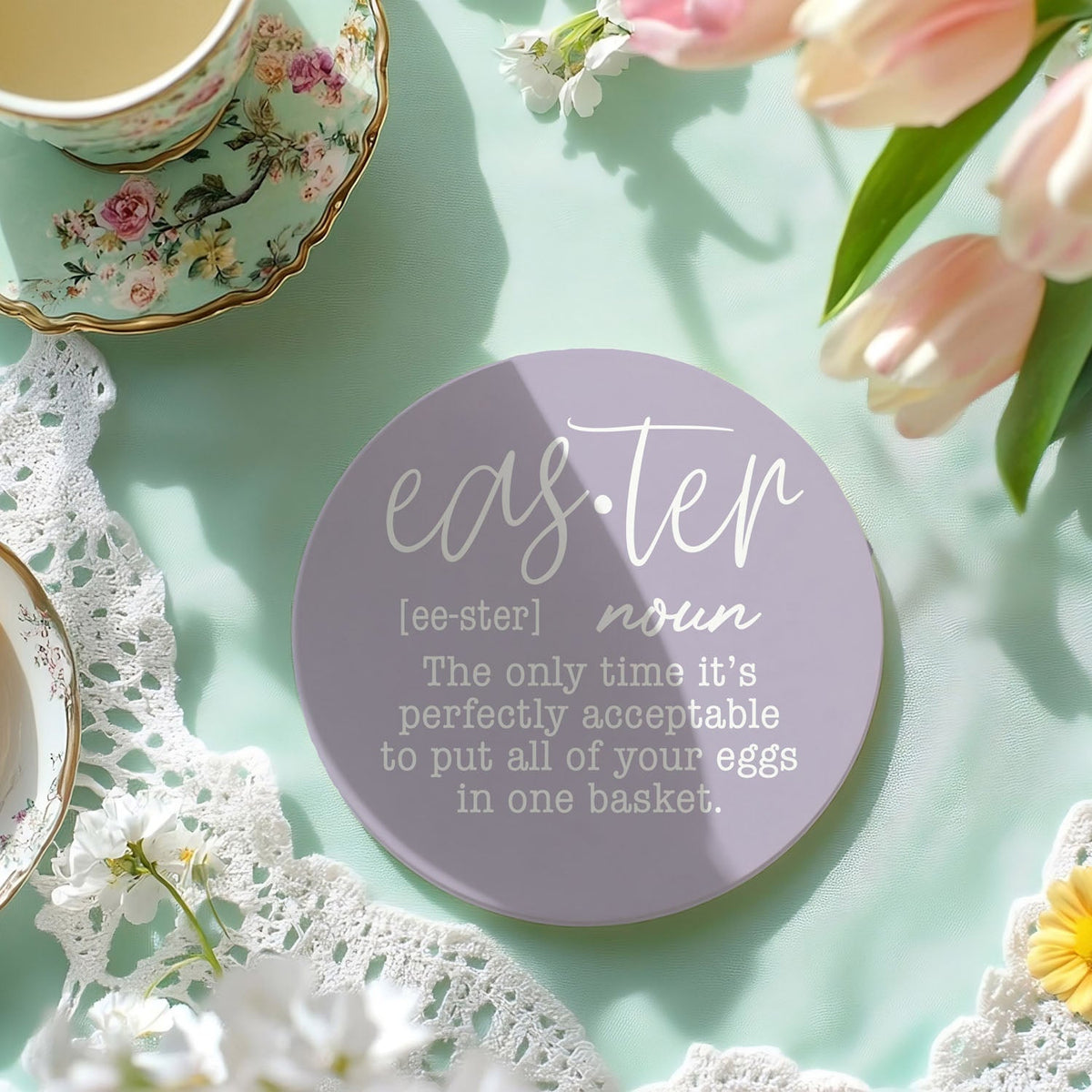 Easter + Spring Ceramic Coasters — Select Your Pack & Style