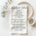 Gingerbread & Sugar Cookie Recipe Kitchen Towel