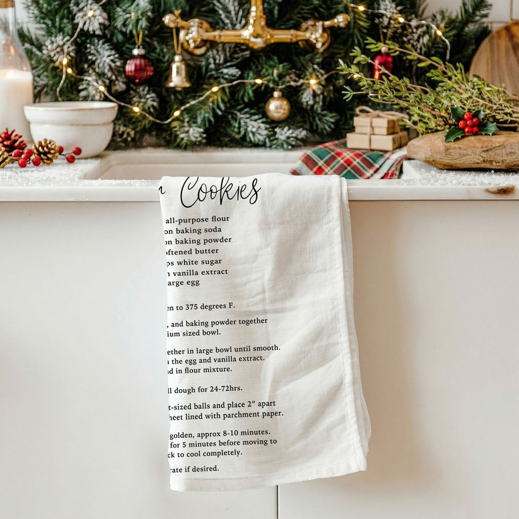 Gingerbread & Sugar Cookie Recipe Kitchen Towel