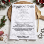Gingerbread & Sugar Cookie Recipe Kitchen Towel