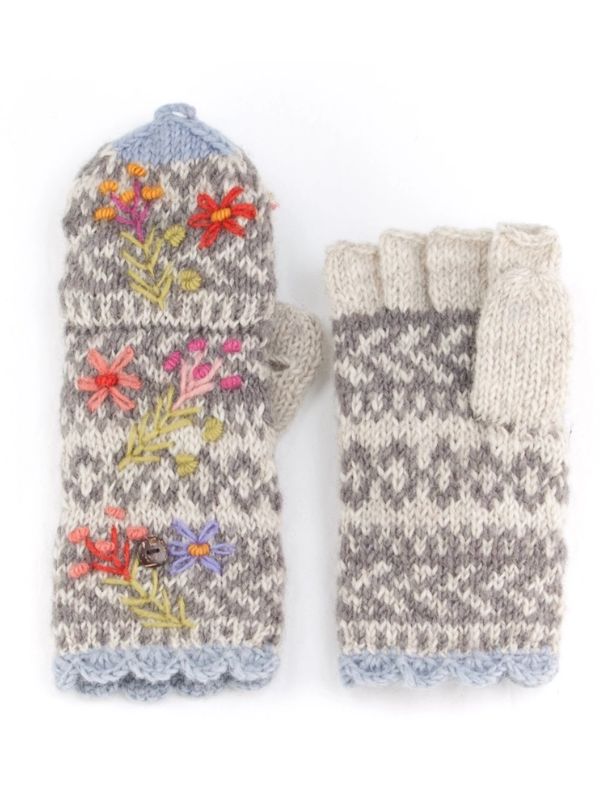Sadie Wool Knit Finger Mittens — Select Your Color
