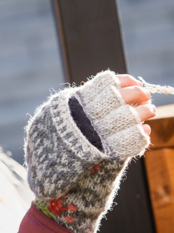 Sadie Wool Knit Finger Mittens — Select Your Color