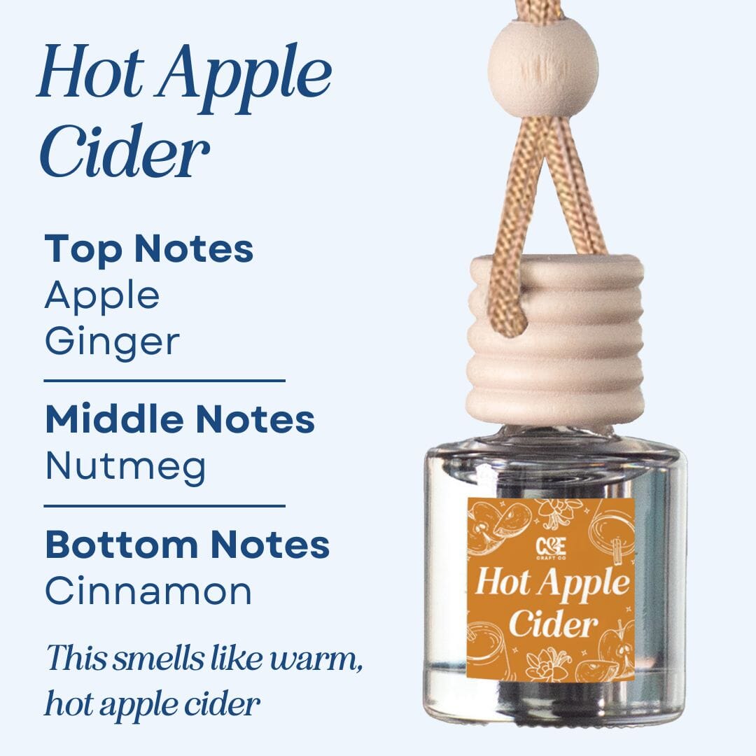 Hot Apple Cider Scented Hanging Refillable Car Freshener Diffuser