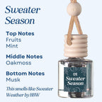 Sweater Season Scented Hanging Refillable Car Freshener Diffuser
