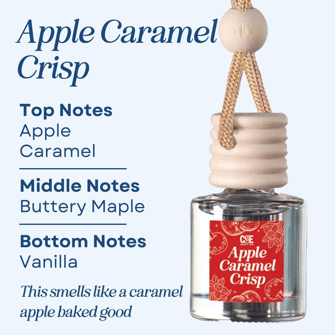 Apple Caramel Crisp Scented Hanging Refillable Car Freshener Diffuser
