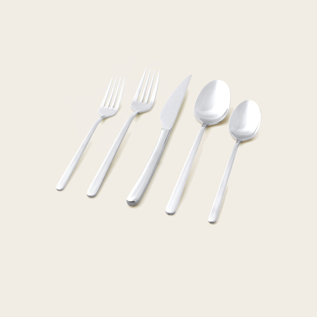 Emilia Mirror Finished 18/10 Stainless Steel 20-Piece Flatware Set — Select Your Finish Color
