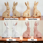 Resin Basket Weave Bunny — Select Your Color