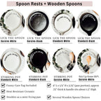 Large Give It a Rest Spoon Rest and Wooden Spoon  — Select Your Style & Spoon