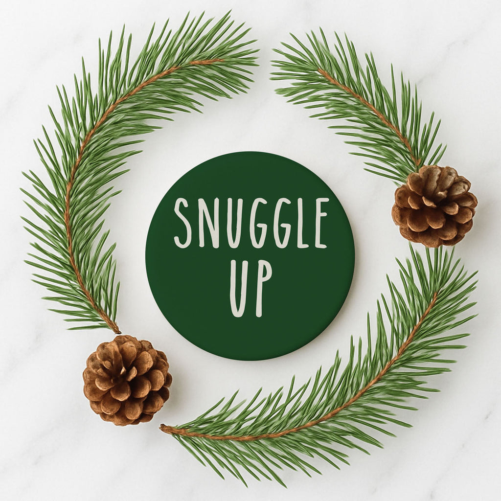Minimalist Christmas Premium Ceramic Coasters with Cork Back — Select Your Pack & Color
