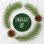 Minimalist Christmas Premium Ceramic Coasters with Cork Back — Select Your Pack & Color