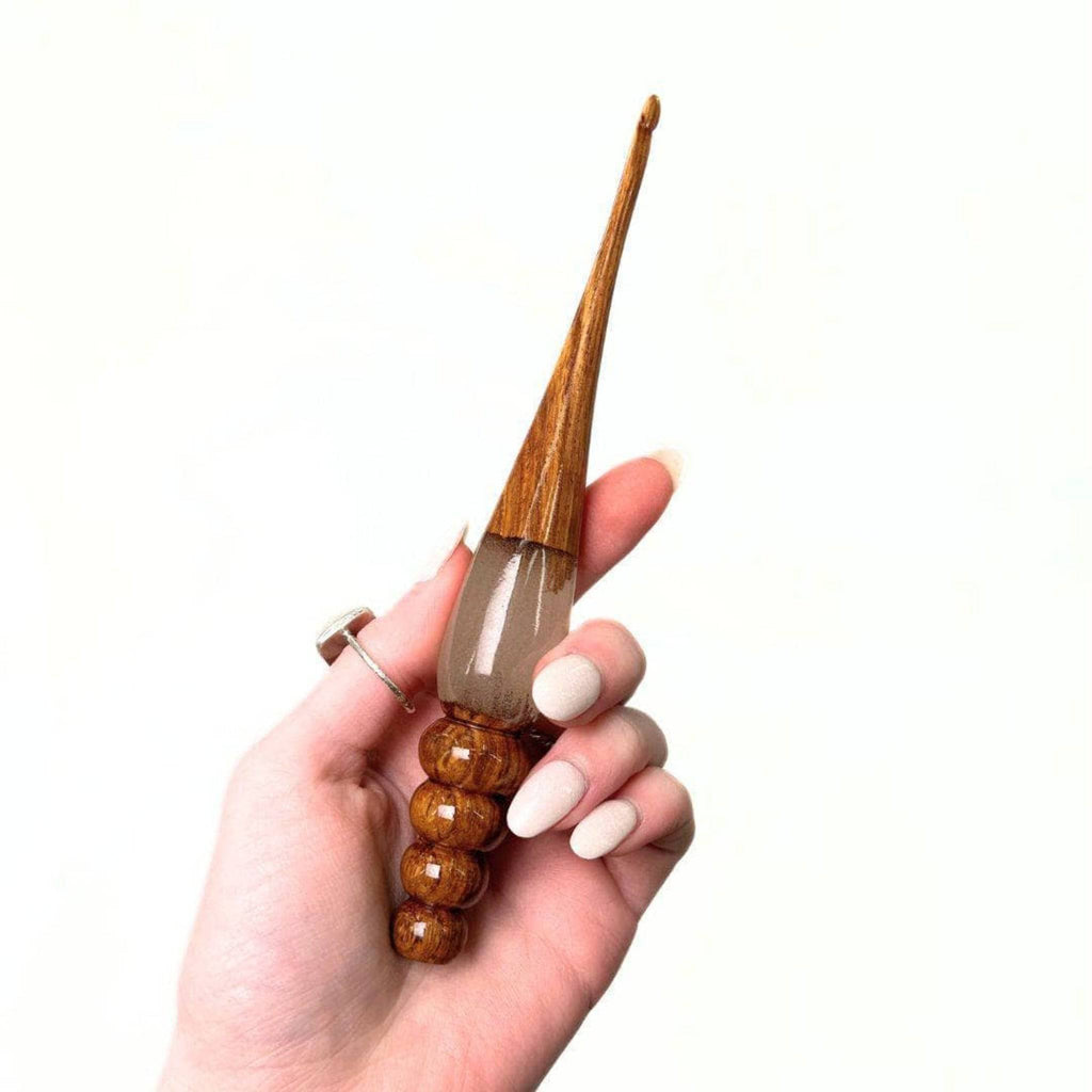 Sparkle Rosewood Crochet Hook — Choose Your Size