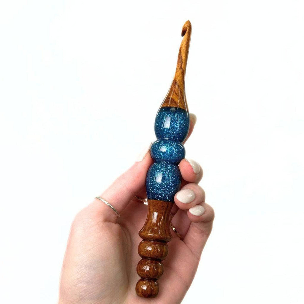 Sparkle Rosewood Crochet Hook — Choose Your Size
