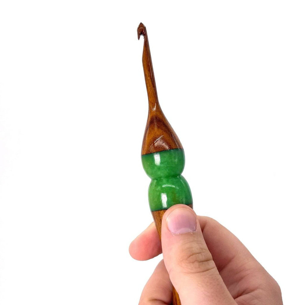 Sparkle Rosewood Crochet Hook — Choose Your Size