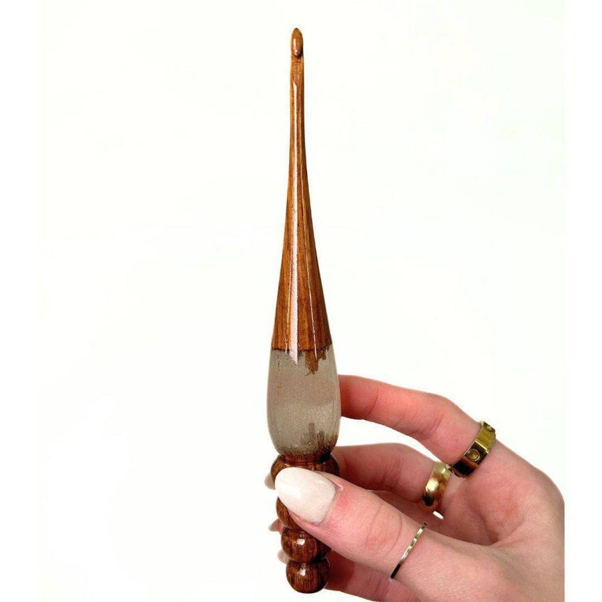 Sparkle Rosewood Crochet Hook — Choose Your Size