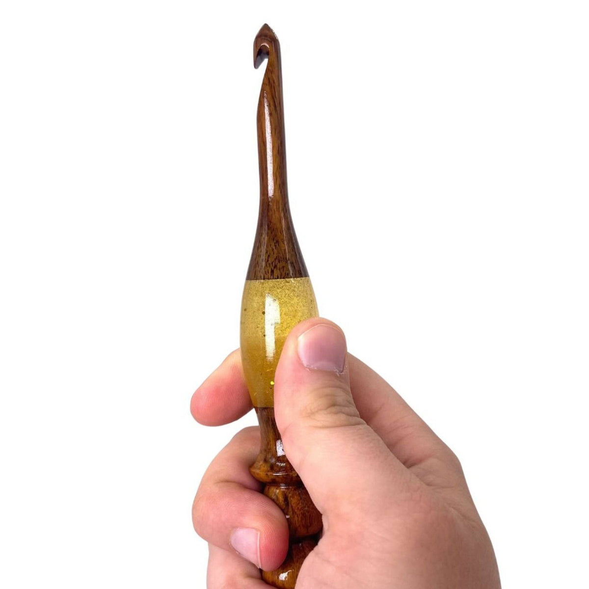 Sparkle Rosewood Crochet Hook — Choose Your Size
