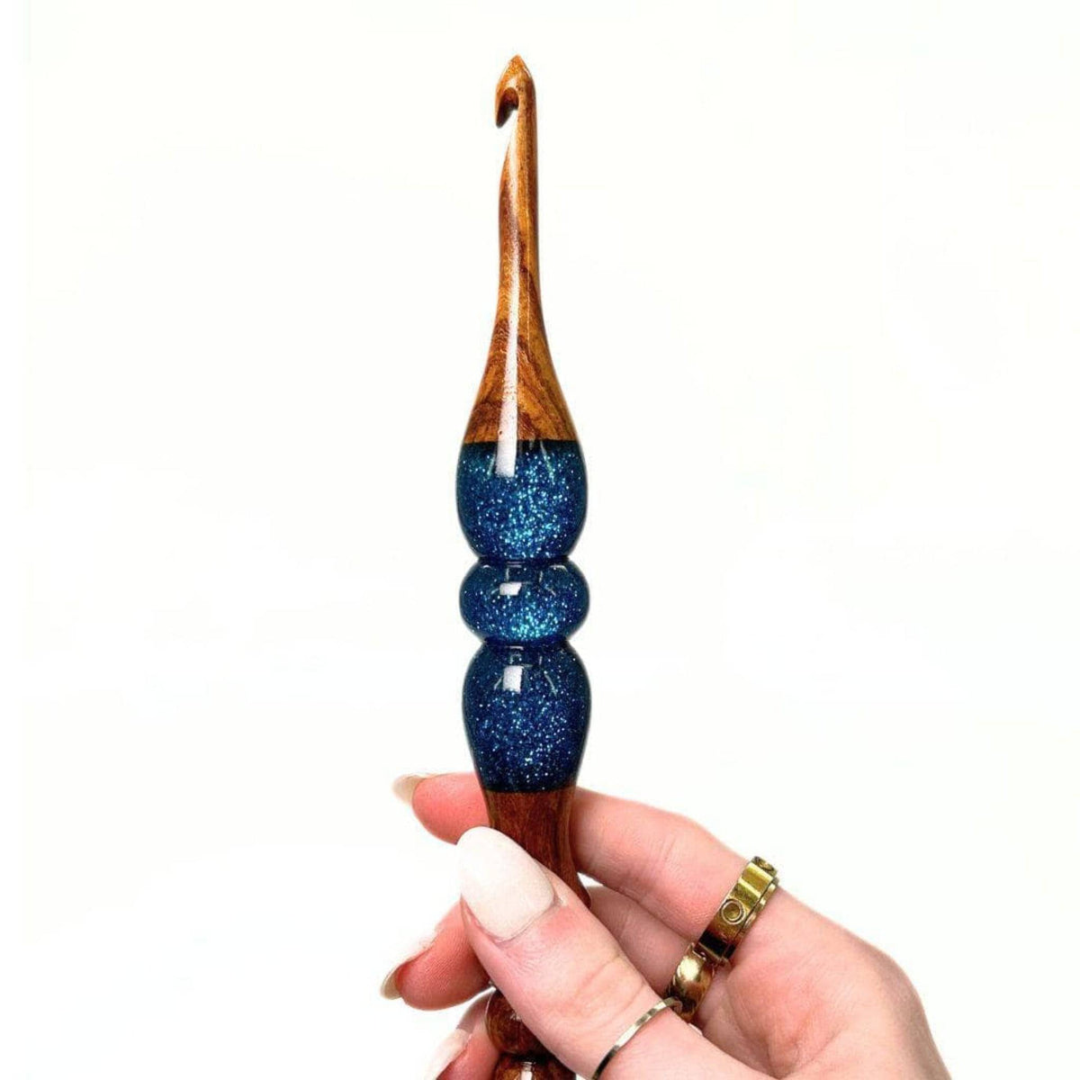 Sparkle Rosewood Crochet Hook — Choose Your Size