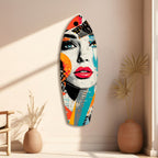 Woman in Style Glass Wall Art