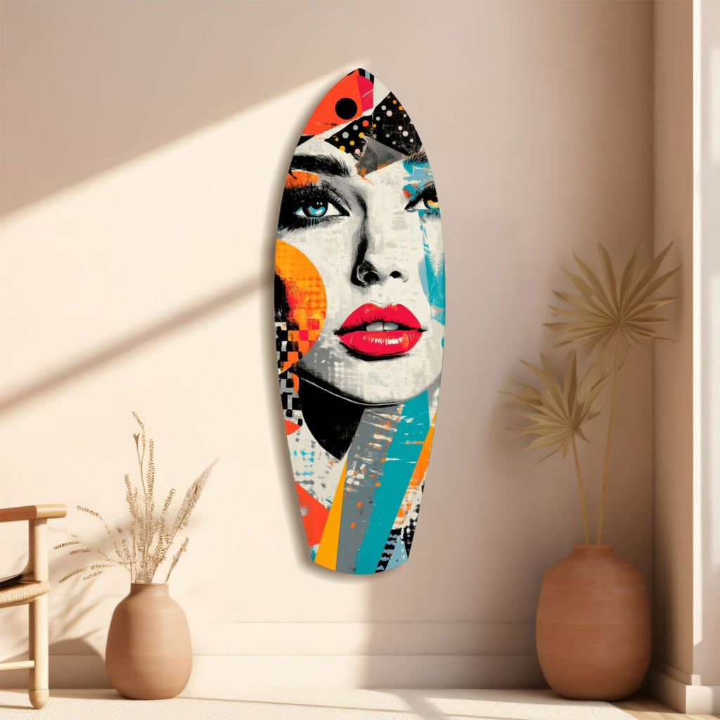 Woman in Style Glass Wall Art