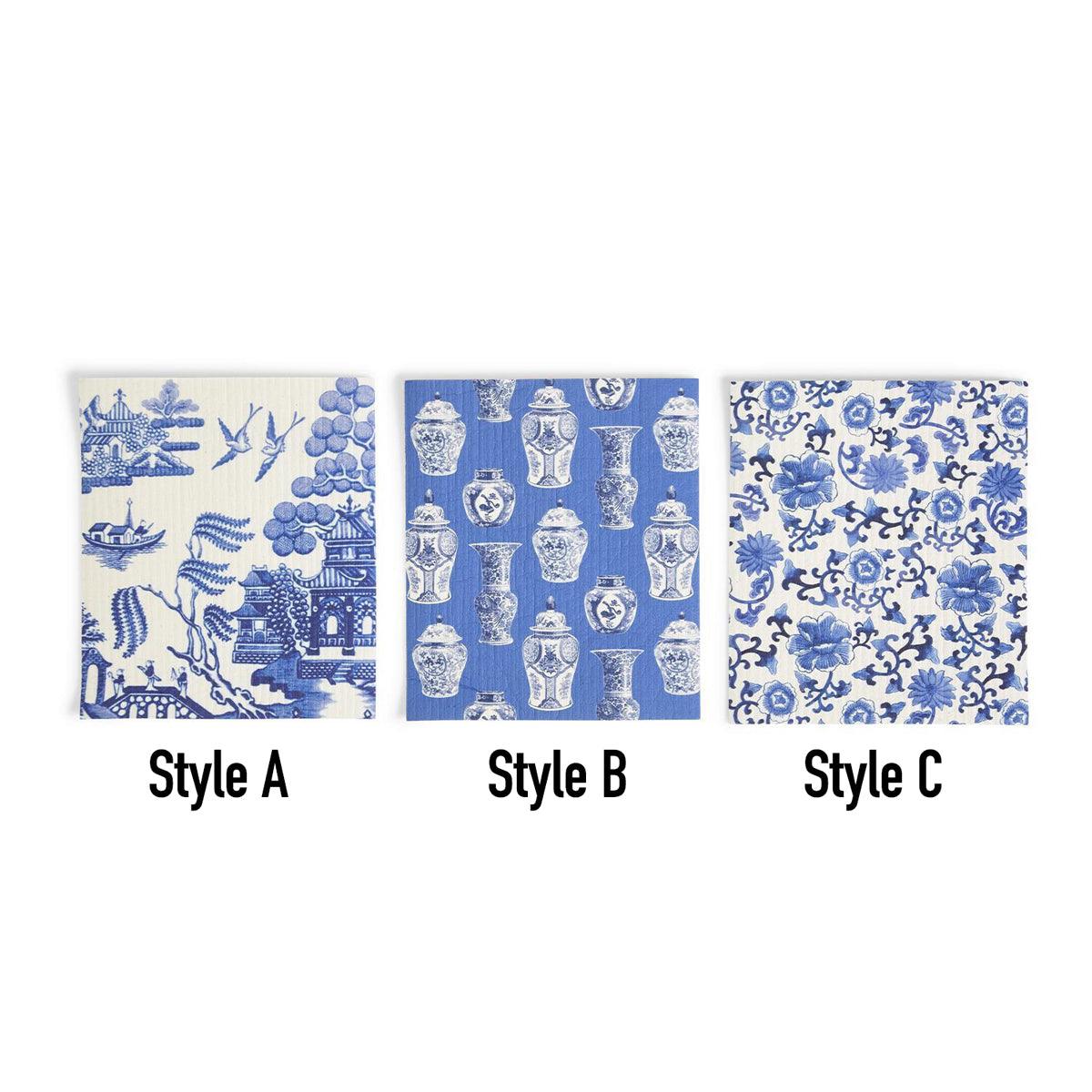 Chinoiserie Multipurpose Biodegradable Eco Kitchen Cloth — Select Your Style