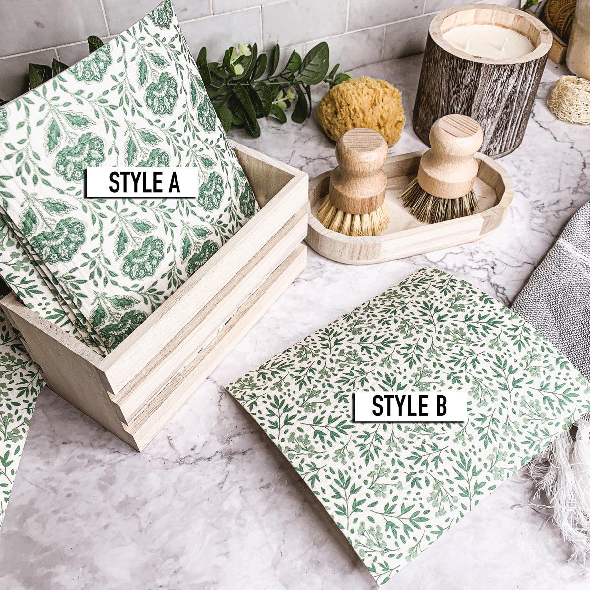 Summer Country Garden Multipurpose Biodegradable Eco Kitchen Cloth — Select Your Style