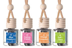 Summer Scents 4 Pack Scented Hanging Refillable Car Freshener Diffusers Scent Bundle