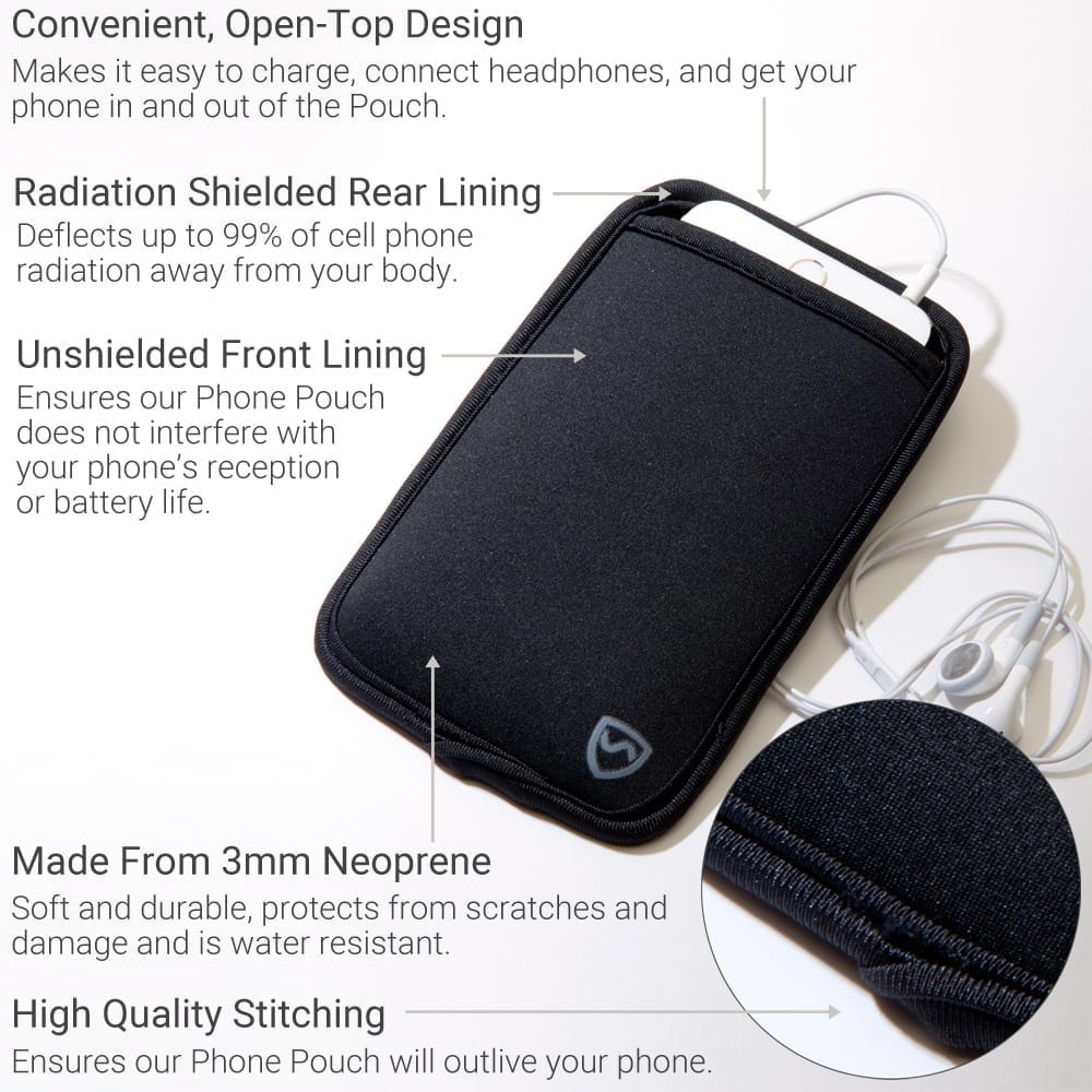 SYB Phone Pouch — Deflects wireless EMF radiation away from your body