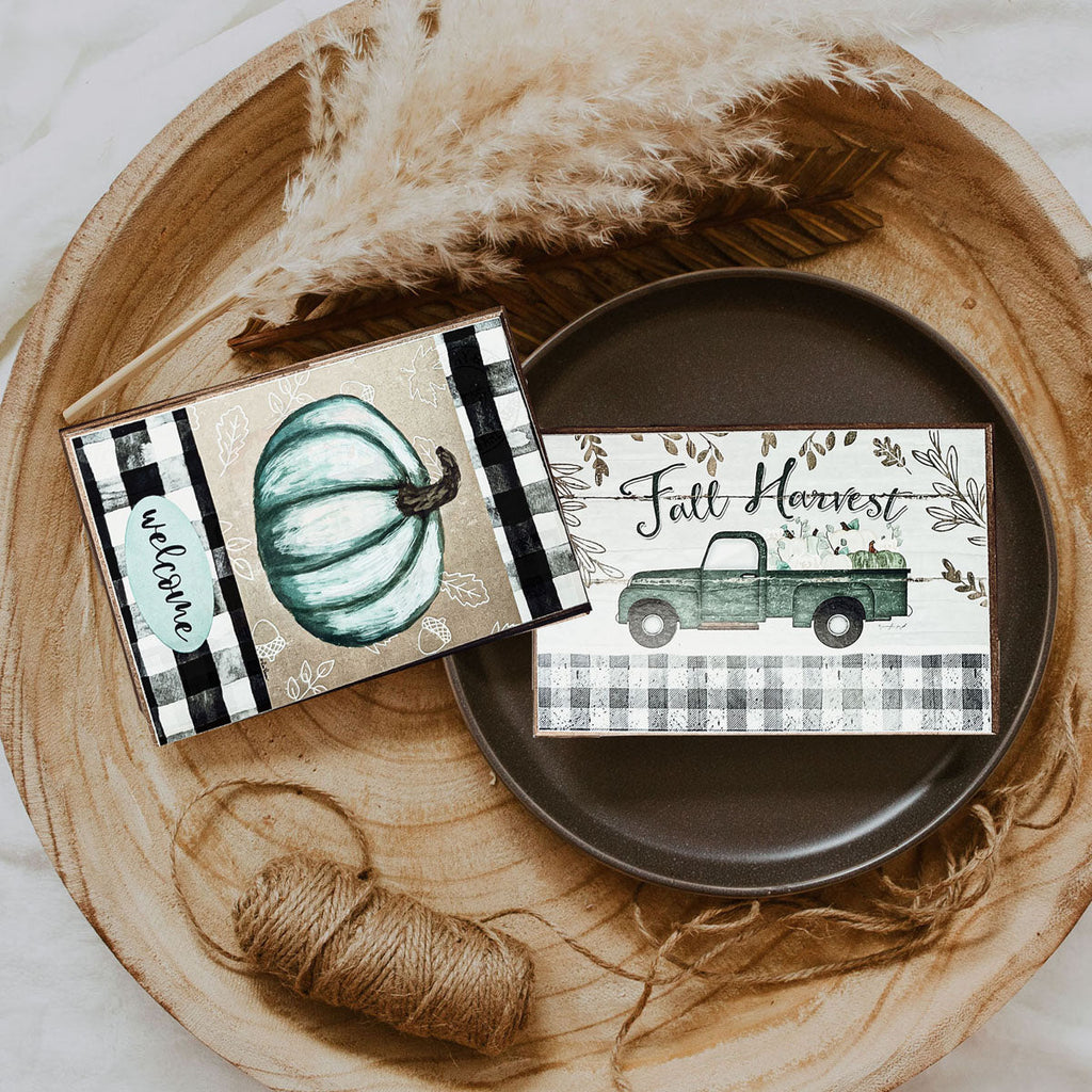 Handmade Wooden "Fall Harvest" Sign