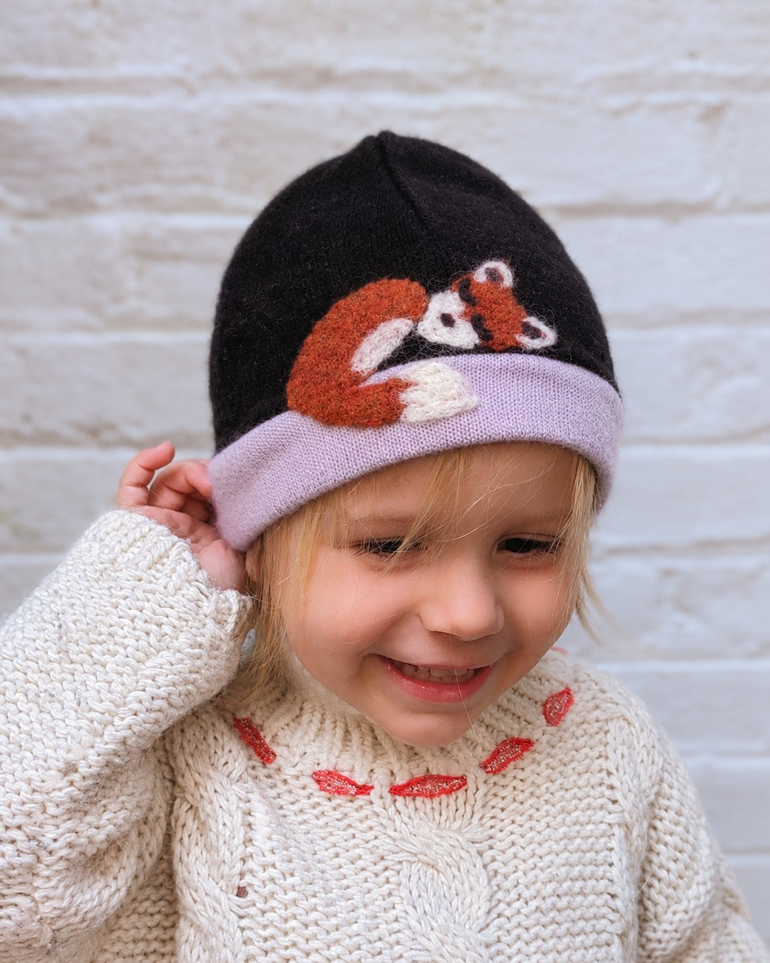 Sleeping Fox Cashmere Hat - Toddler — Select Your Color