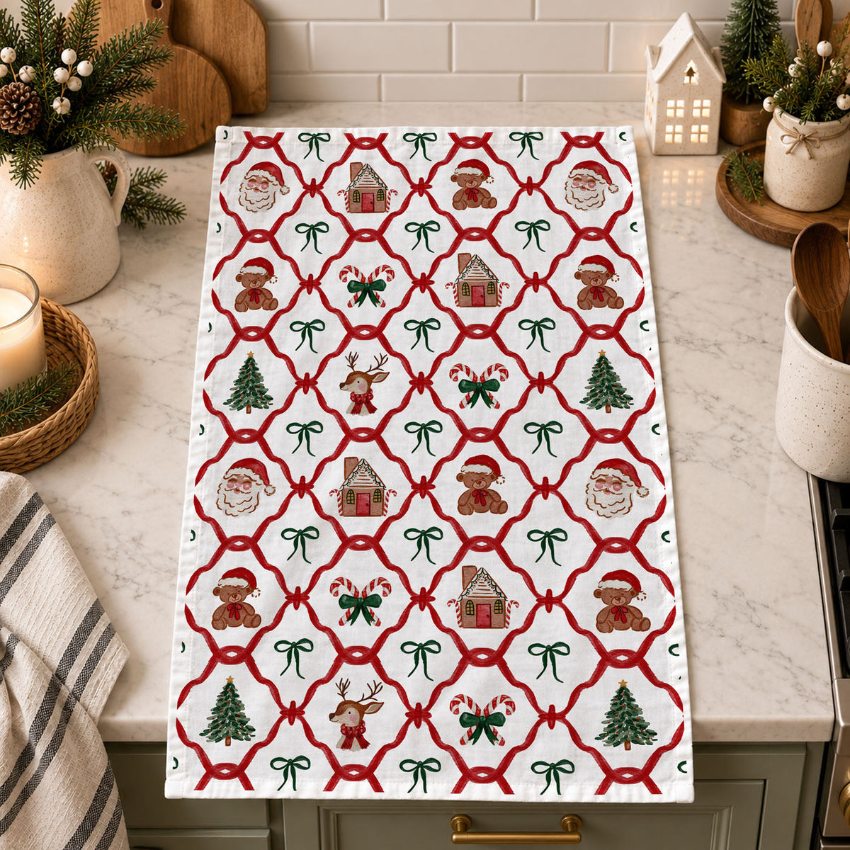 Vintage Christmas Variety Kitchen Towel