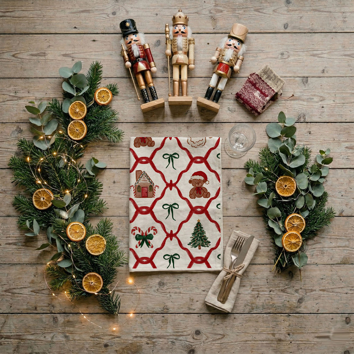 Vintage Christmas Variety Kitchen Towel