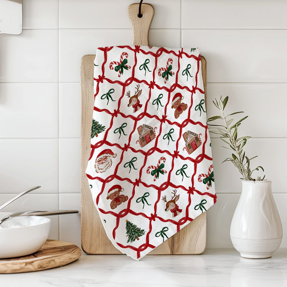 Vintage Christmas Variety Kitchen Towel