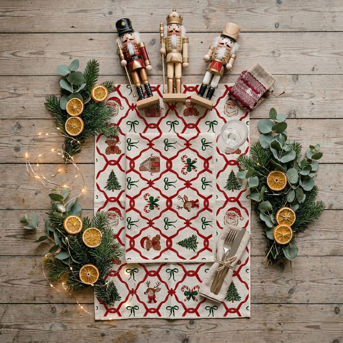 Vintage Christmas Variety Kitchen Towel