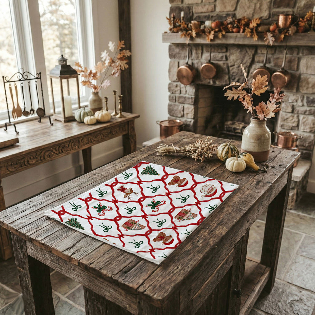 Vintage Christmas Variety Kitchen Towel