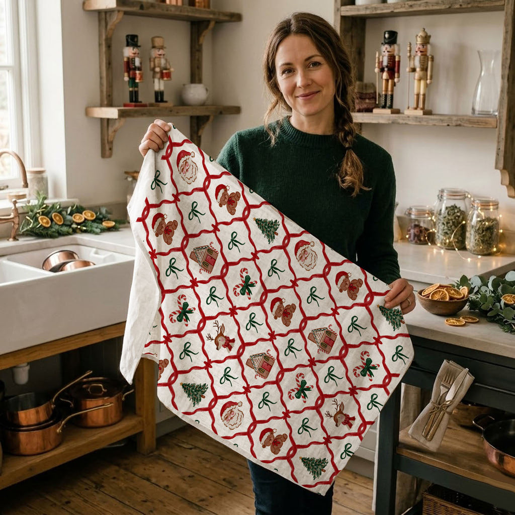 Vintage Christmas Variety Kitchen Towel