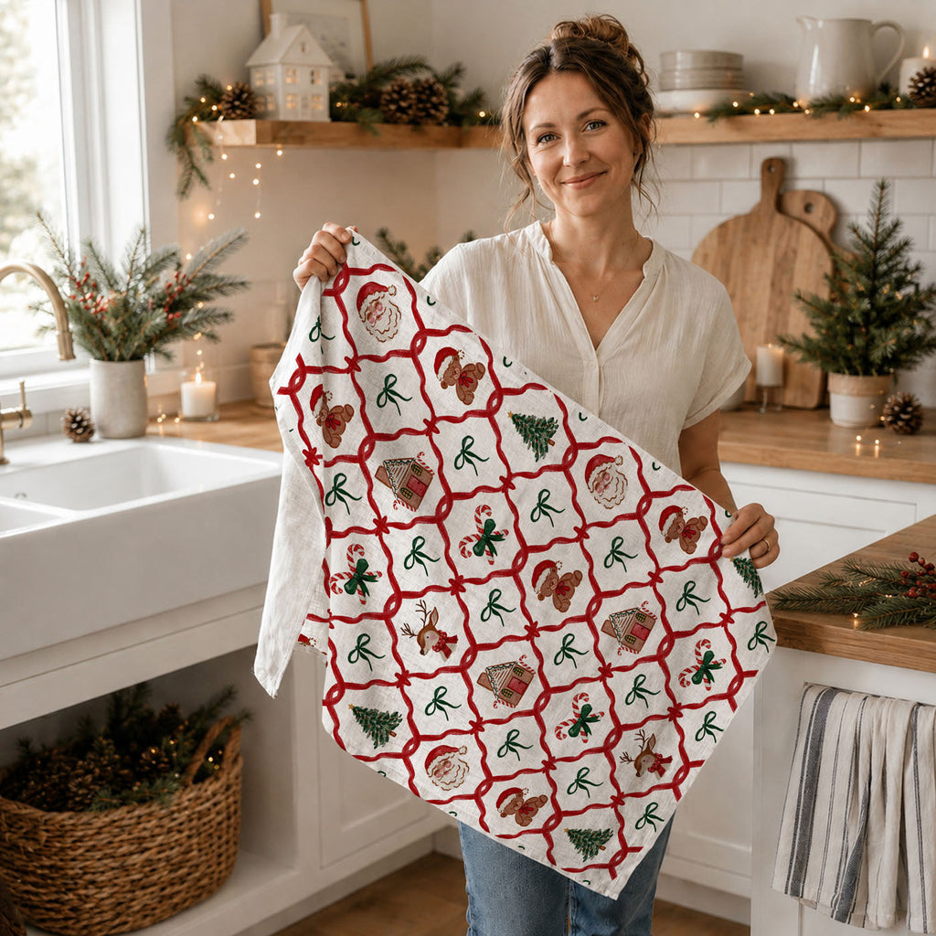 Vintage Christmas Variety Kitchen Towel