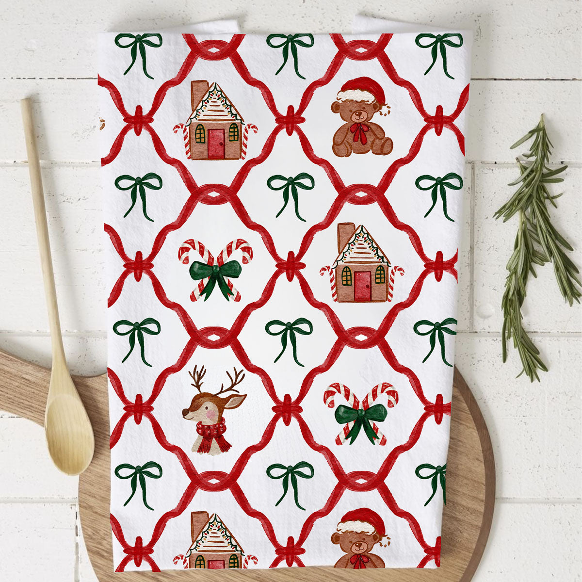 Vintage Christmas Variety Kitchen Towel