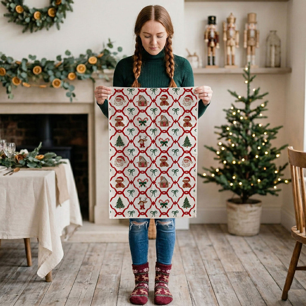 Vintage Christmas Variety Kitchen Towel