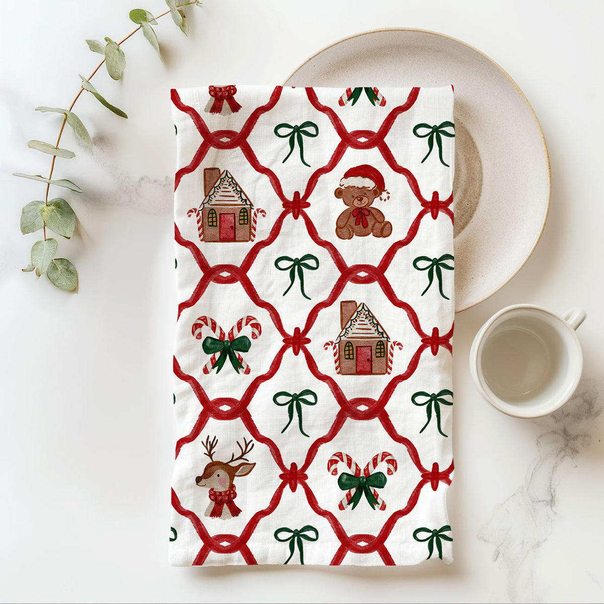 Vintage Christmas Variety Kitchen Towel