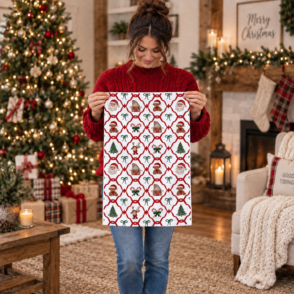 Vintage Christmas Variety Kitchen Towel